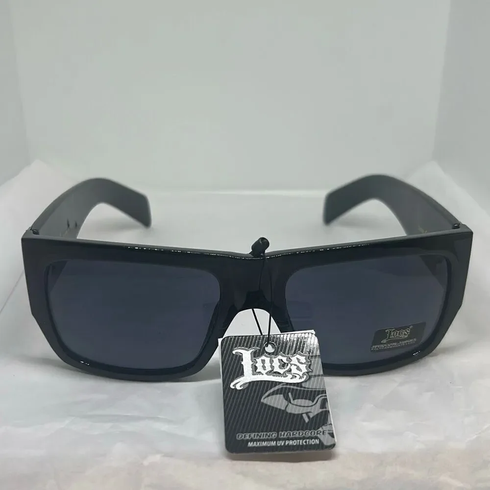 Locs Graffiti Logo Sunglasses – Square Frame, UV Protection